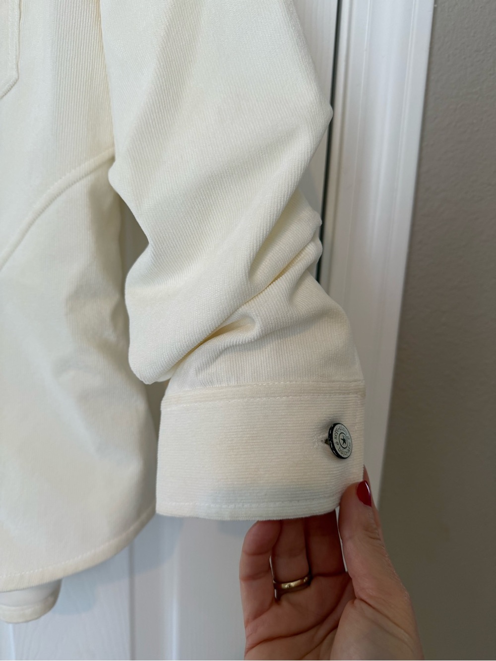 cinq a sept Ivory Button-Front corduroy Jacket - Picture 5 of 6